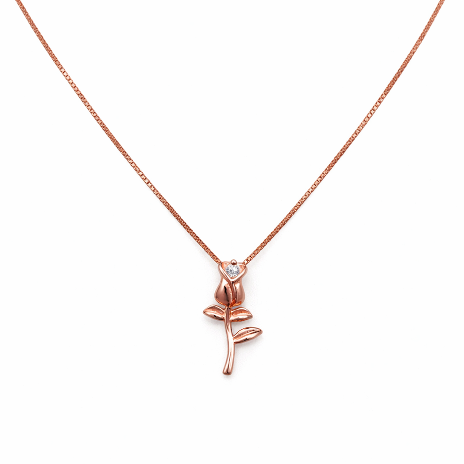 The Rose Neck Chain | Sterling Silver