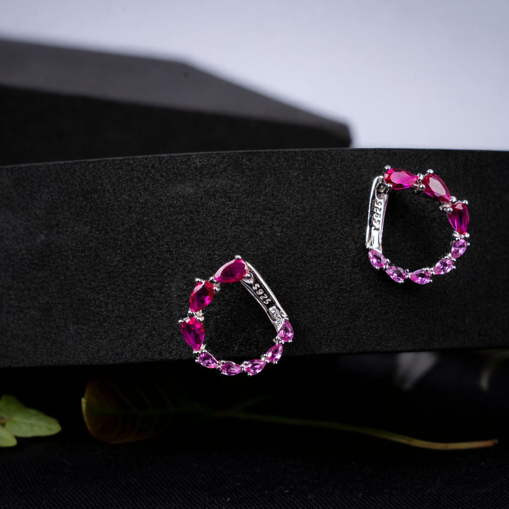 Blush of Love Hoop Earring | Sterling Silver