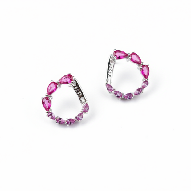 Blush of Love Hoop Earring | Sterling Silver