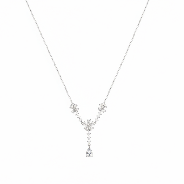 Flower Fall Neck Chain | Sterling Silver