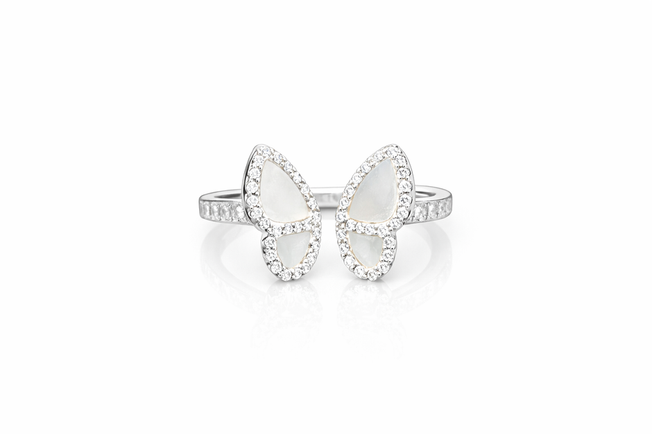 Flutier Wings Ring | Sterling Silver