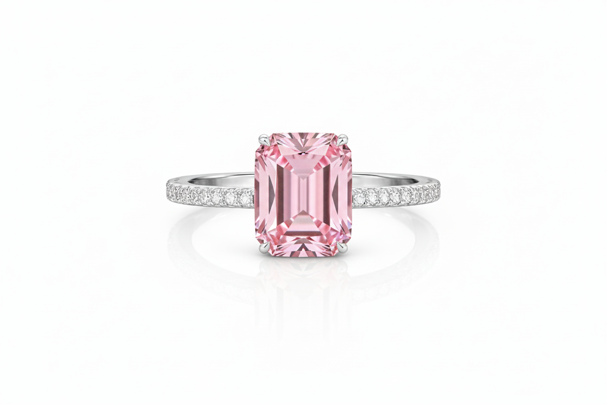 Swarovski 'THE ONE PINK' Ring | Sterling Silver