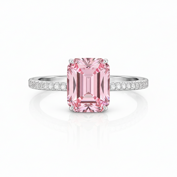 Swarovski 'THE ONE PINK' Ring | Sterling Silver