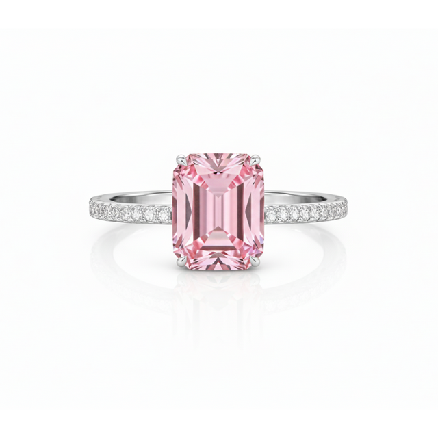 Swarovski 'THE ONE PINK' Ring | Sterling Silver