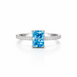 Swarovski 'THE ONE AQUA' Ring | Sterling Silver