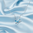 Glory Blue Stone Butterfly Neck Chain | Sterling Silver