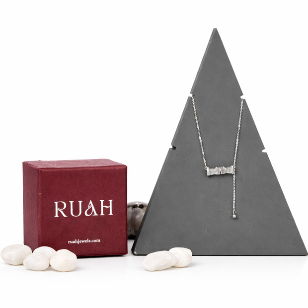 Glory Silver Bark With A hanging Drop Neck Chain | Sterling Silver