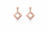 Glory Square Framelette Swing Earring | Sterling Silver