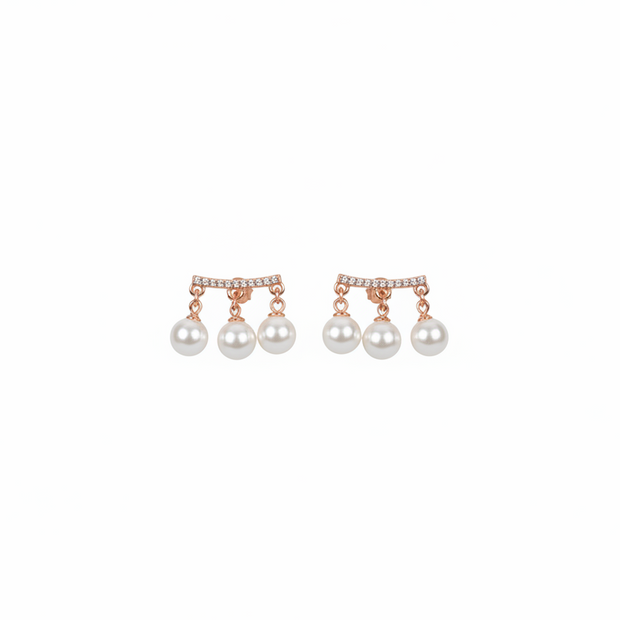 Pearls in Motion Earrings | Sterling Silver