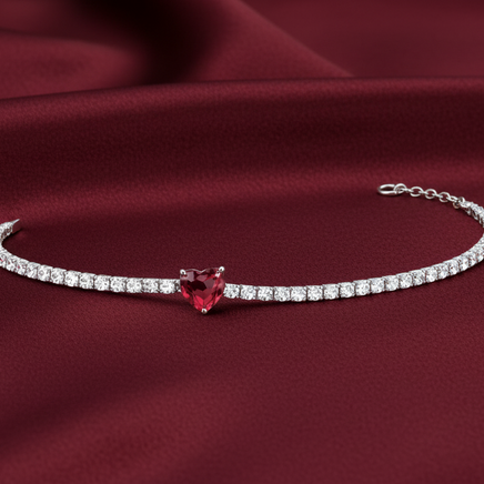 The Heartline Bracelet | Sterling Silver