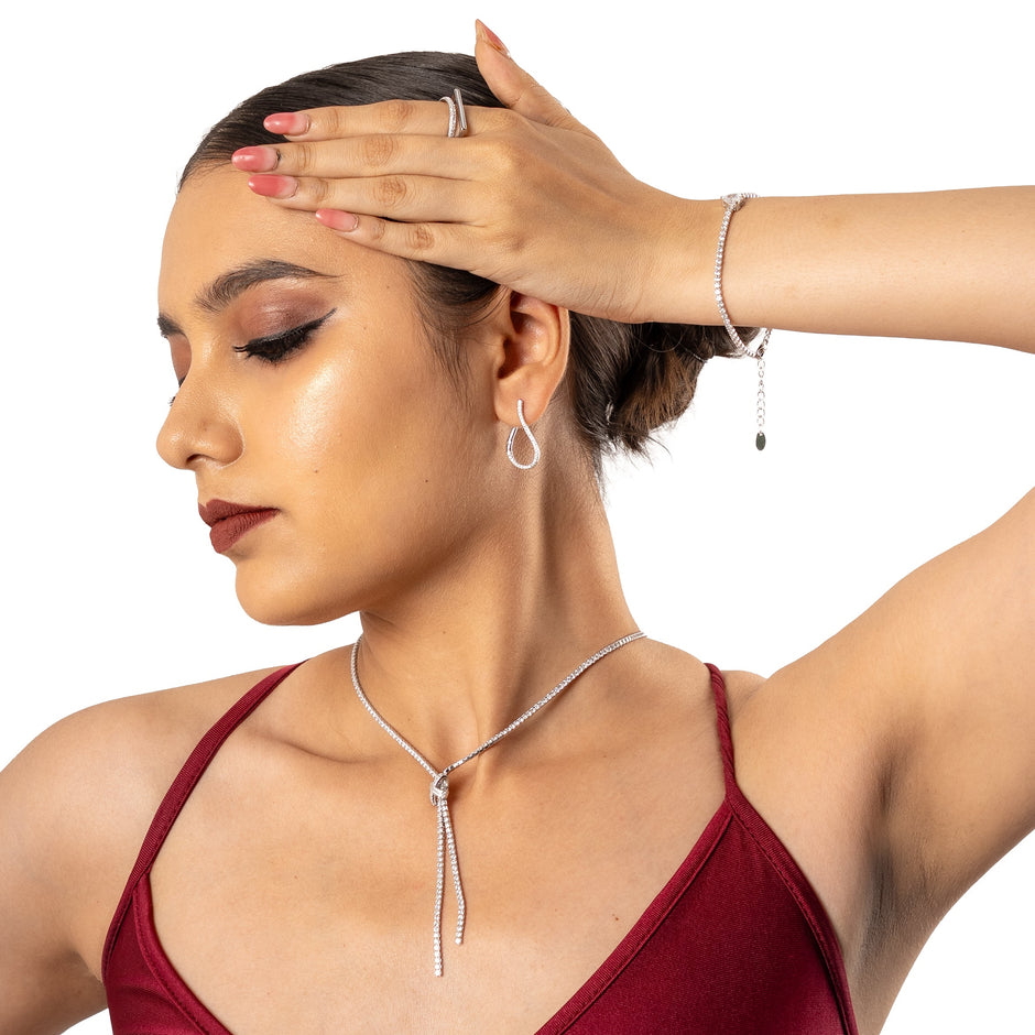 Stoneline Oval Earrings | Sterling Silver