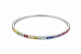 Elastic Multicolor Bracelet | Sterling Silver