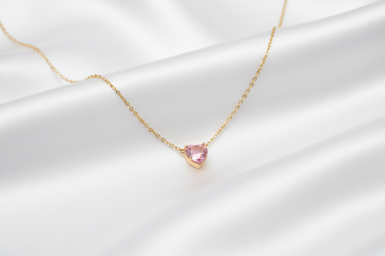 A little pink for big feelings Neck Chain | Sterling Silver