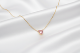 A little pink for big feelings Neck Chain | Sterling Silver