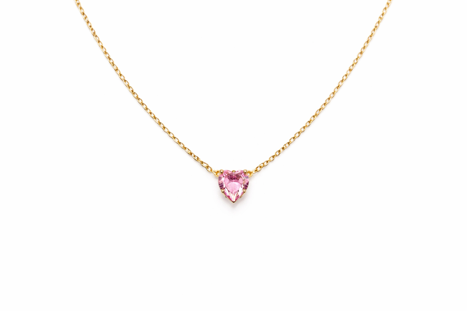 A little pink for big feelings Neck Chain | Sterling Silver