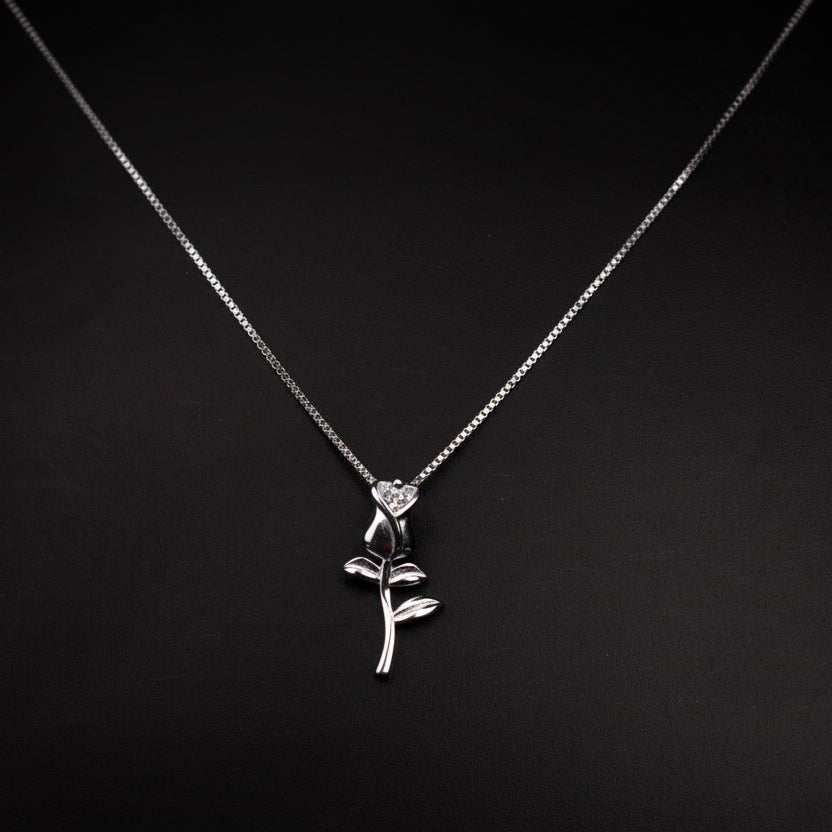 The Rose Neck Chain | Sterling Silver