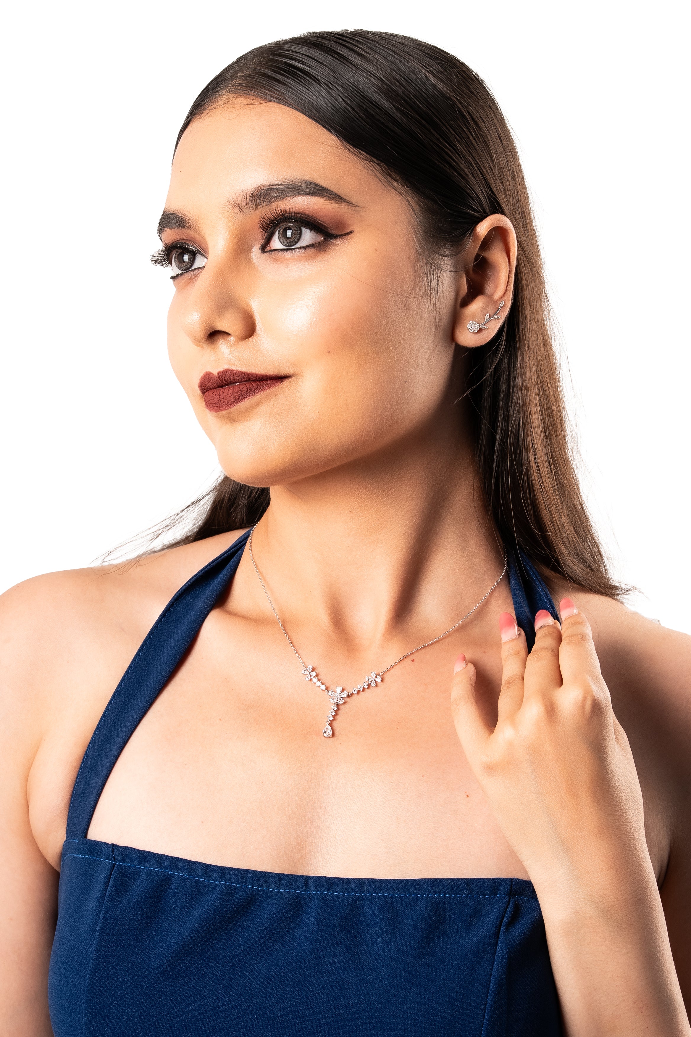 Flower Fall Neck Chain | Sterling Silver