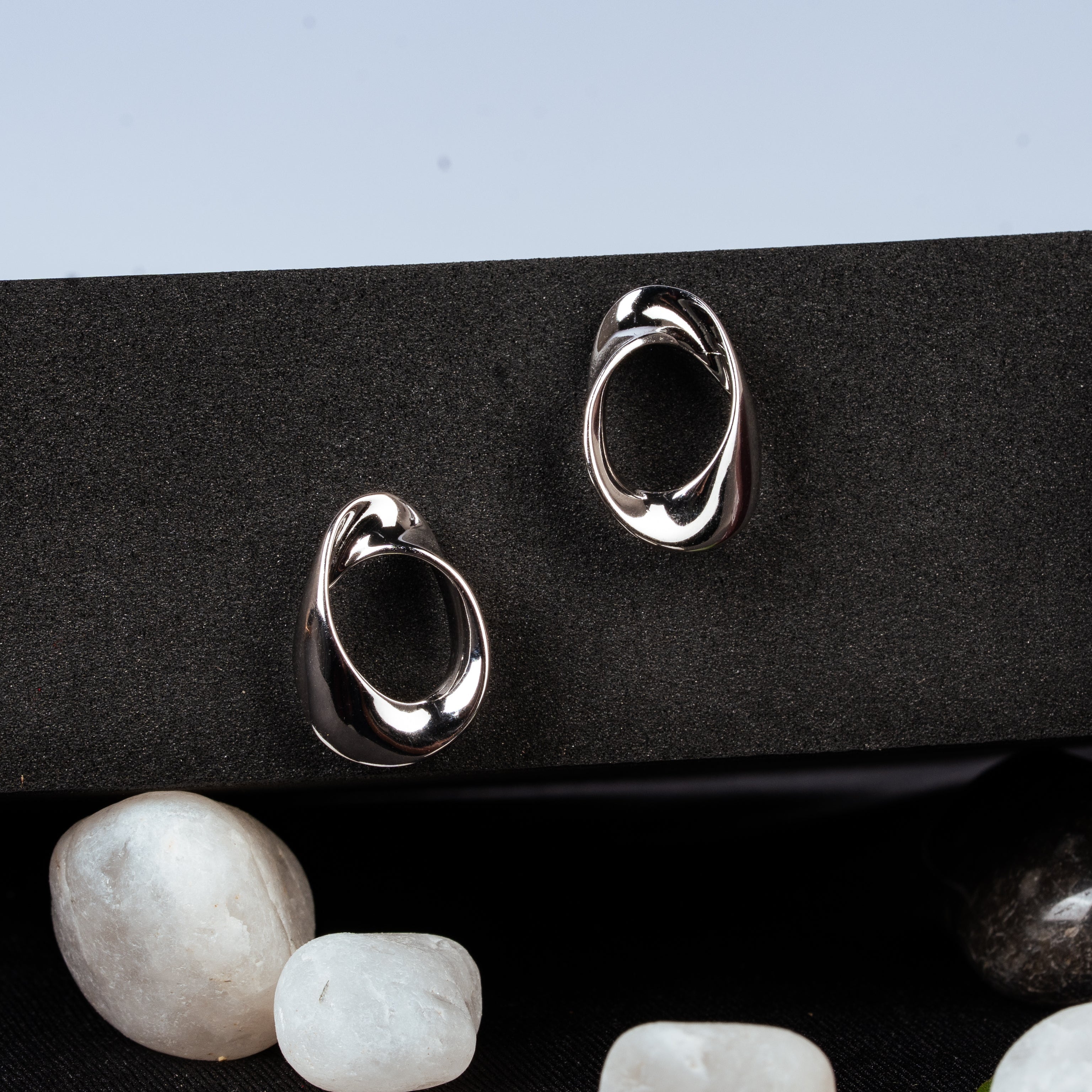 Molten Soft Loop Earrings | Sterling Silver
