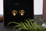 Molten Twisted Hearts Glowline Edge Earrings | Sterling Silver