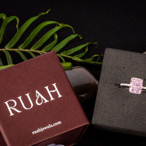 Swarovski 'THE ONE PINK' Ring | Sterling Silver