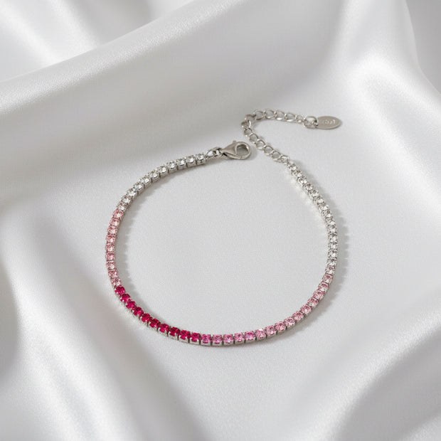 Ombre Tennis Bracelet | Sterling Silver