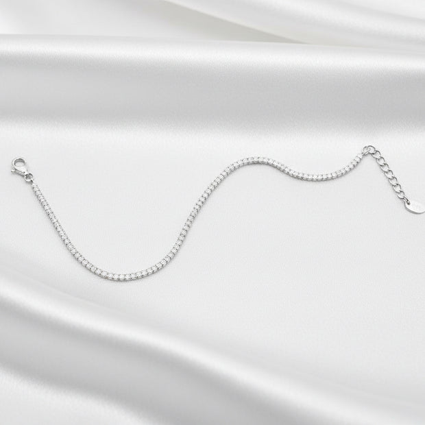 Crystal Line Classic Tennis Bracelet | Sterling Silver