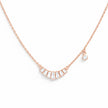 Crystal Crescent Neck Chain | Sterling Silver