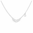 Crystal Crescent Neck Chain | Sterling Silver